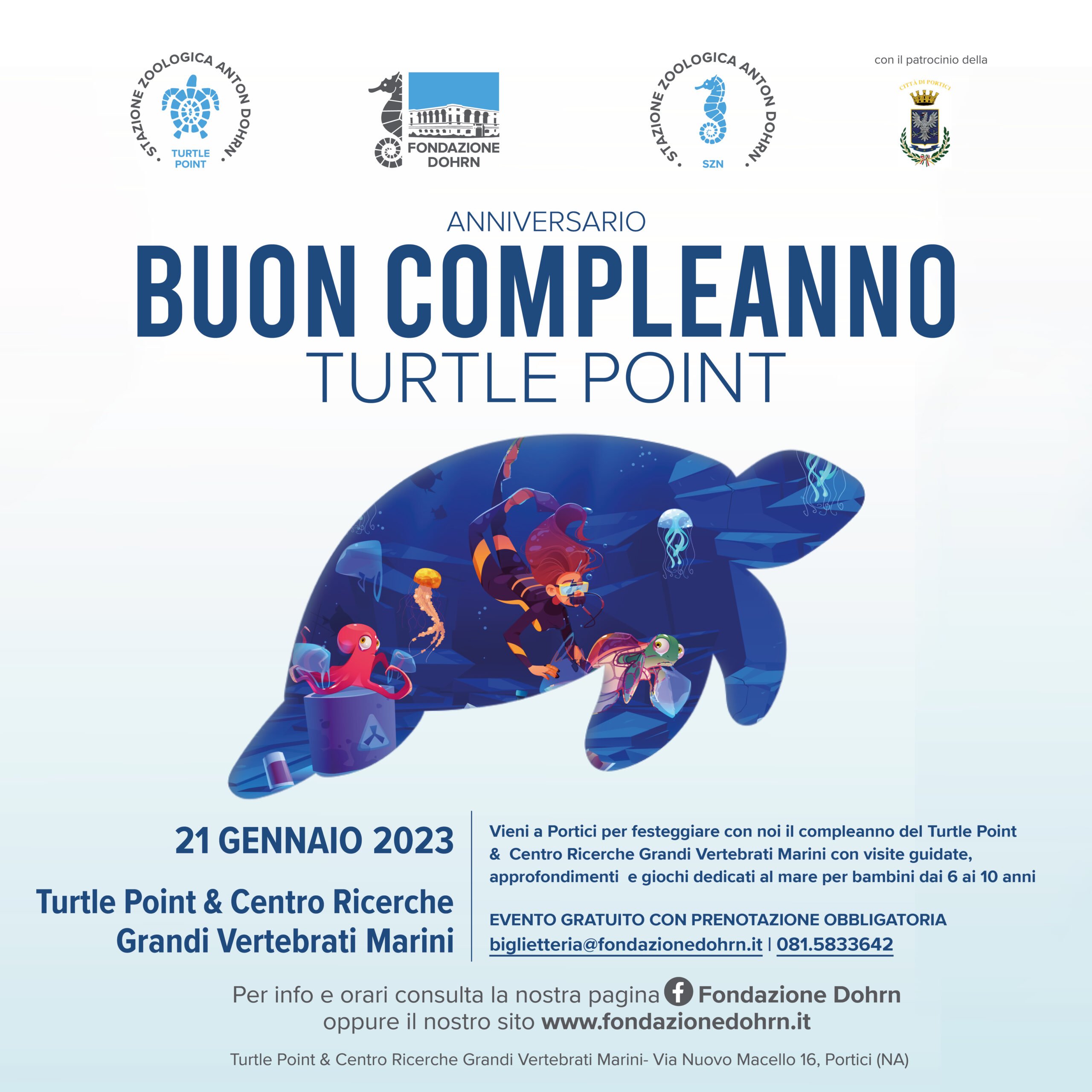 Compleanno Turtle Point, festeggia con noi!
