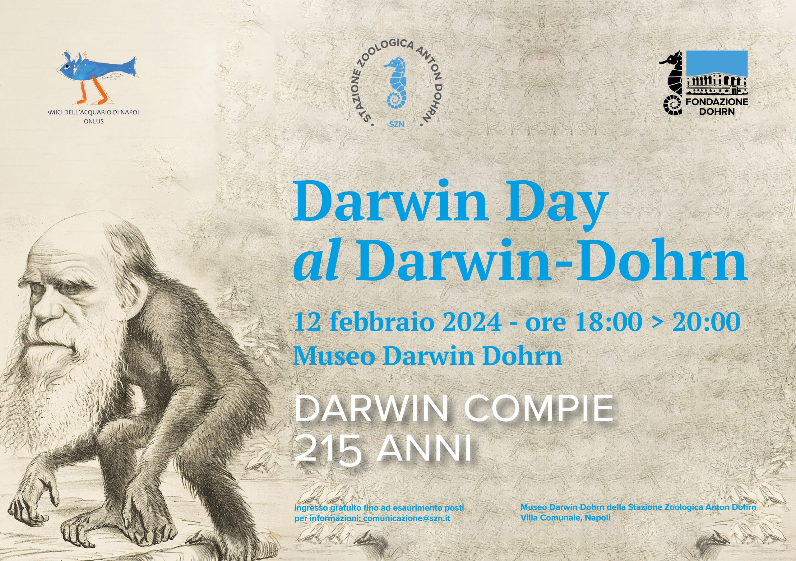 Darwin Day 12 febbraio al Museo Darwin-Dohrn