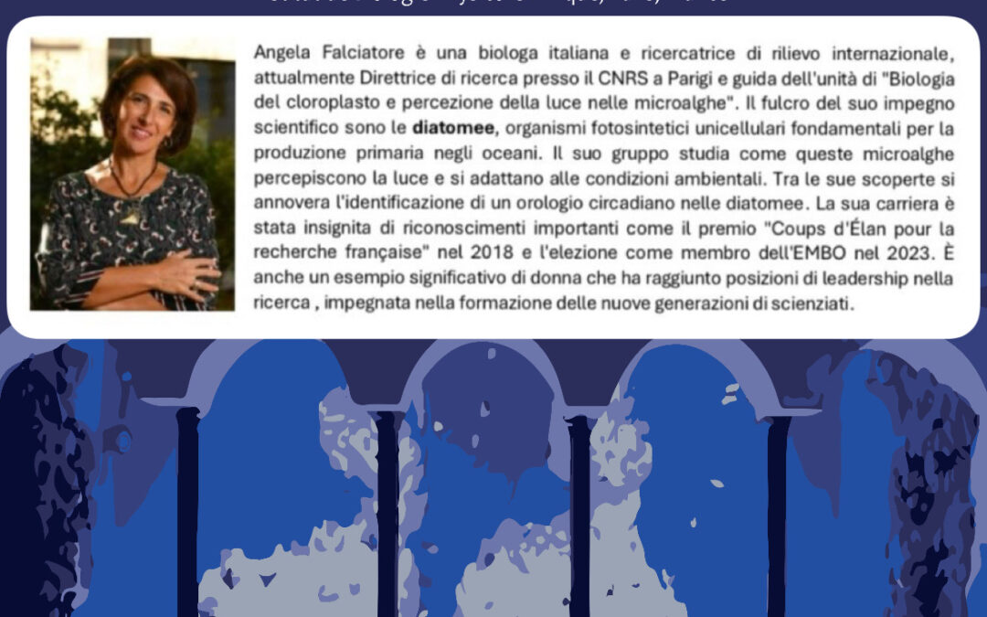 1 dicembre, secondo incontro del ciclo “Storie di vita – Storie di scienza: scienziate e scienziati si raccontano”con Angela Falciatore