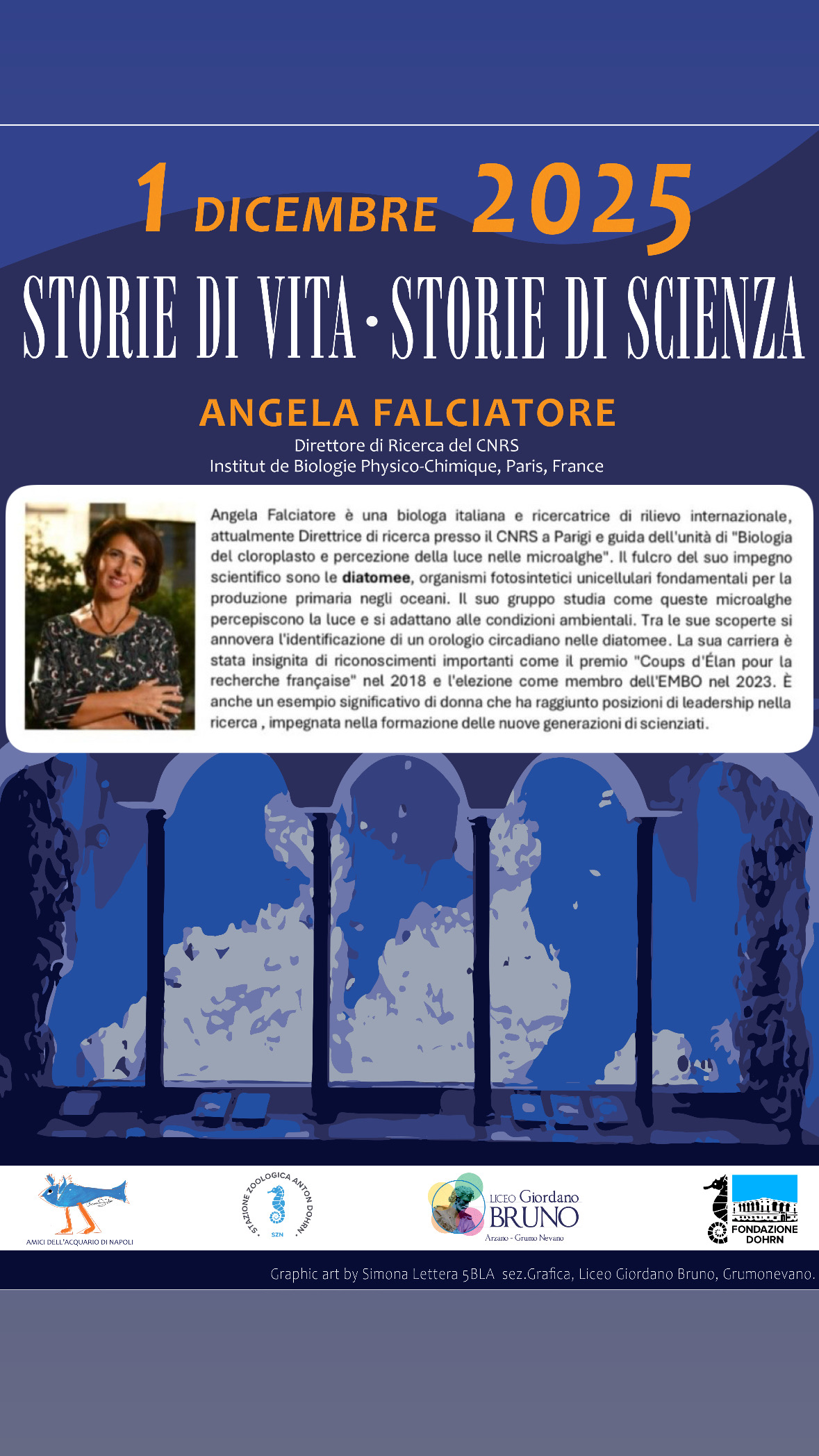 1 dicembre, secondo incontro del ciclo “Storie di vita – Storie di scienza: scienziate e scienziati si raccontano”con Angela Falciatore